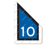 Supplementary sign left RS.. for pantograph signs (various) (RS306 - RS310) DOR KL3. Text as specified. Supplementary sign left RS.. for pantograph signs (various) (RS306 - RS310) DOR KL3. Text as specified.