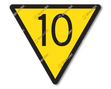 Speed reduction sign RS 313 DOR KL3. Text as specified. Speed reduction sign RS 313 DOR KL3. Text as specified.