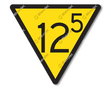 Speed reduction sign RS 313 DOR KL3. Text as specified. Speed reduction sign RS 313 DOR KL3. Text as specified.