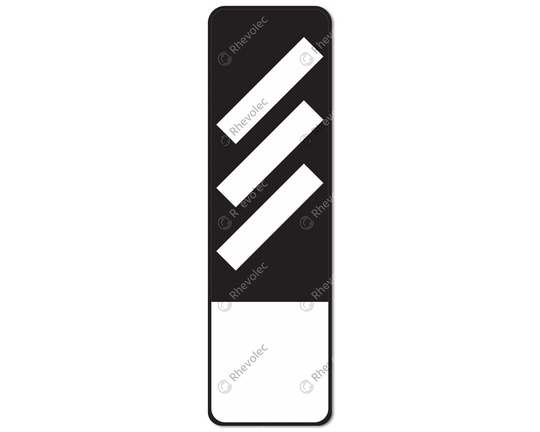Reflector plate 3 diagonal stripes rectangular + 1 plate RS 251b DOR KL3 Reflector plate 3 diagonal stripes rectangular + 1 plate RS 251b DOR KL3