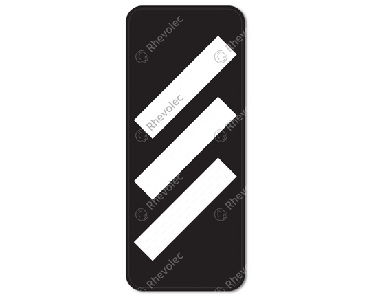 Reflector plate 3 diagonal stripes rectangular RS 251b DOR KL3 Reflector plate 3 diagonal stripes rectangular RS 251b DOR KL3