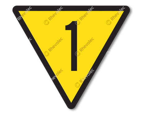Speed reduction sign RS 313 DOR KL3. Text as specified. (2) Speed reduction sign RS 313 DOR KL3. Text as specified. (2)