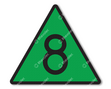 Line speed sign RS 316 DOR KL3. Text as specified.