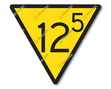 Speed reduction sign RS 313 DOR KL3 without text