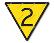 Speed reduction sign RS 313 DOR KL3 without text
