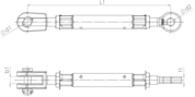 Spanwartel vorm B, oog-gaffel