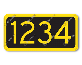 Seinnummerbord VLAK US20 vlak. Opschrift volgens opgave.