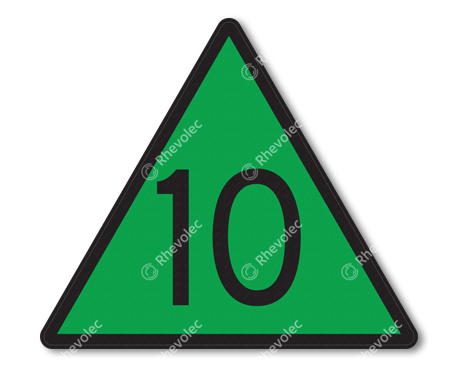 Line speed sign RS 316 DOR KL3. Text as specified. (2)